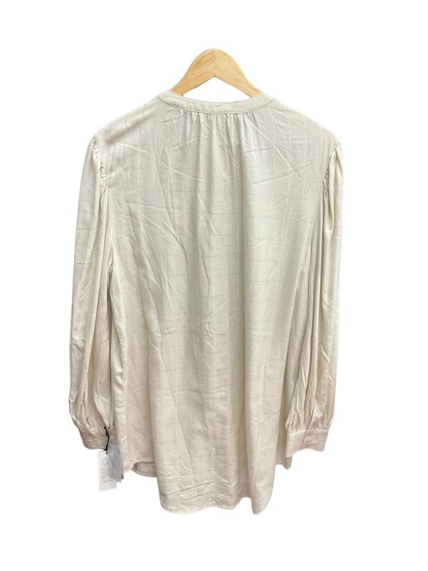 Beige Blouse Long Sleeve Treasure And Bond, Size M Fashion - Image 2