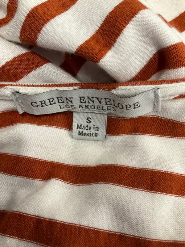Striped Pattern Top Sleeveless Green Envelope, Size S on Sale - Image 3