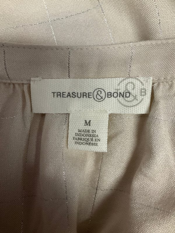 Beige Blouse Long Sleeve Treasure And Bond, Size M Fashion - Image 3
