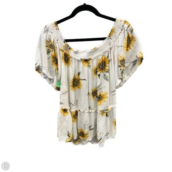 Top Short Sleeve By Maurices In White, Size: L on Sale - Image 2
