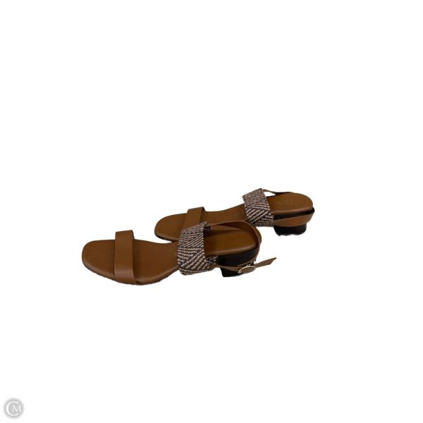 Sandals Heels Block By Italian Shoemakers In Brown, Size: 10 For Cheap - Image 2