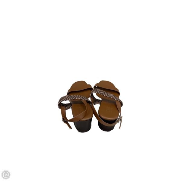 Sandals Heels Block By Italian Shoemakers In Brown, Size: 10 For Cheap - Image 3