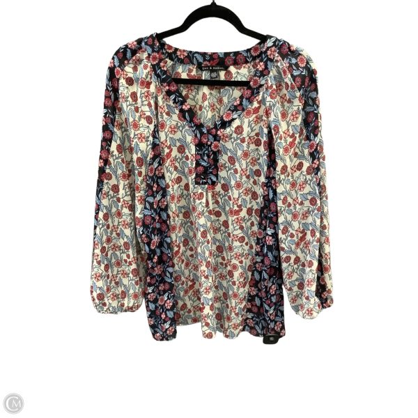 Top Long Sleeve By Zac And Rachel In Floral Print, Size: Xl For Cheap
