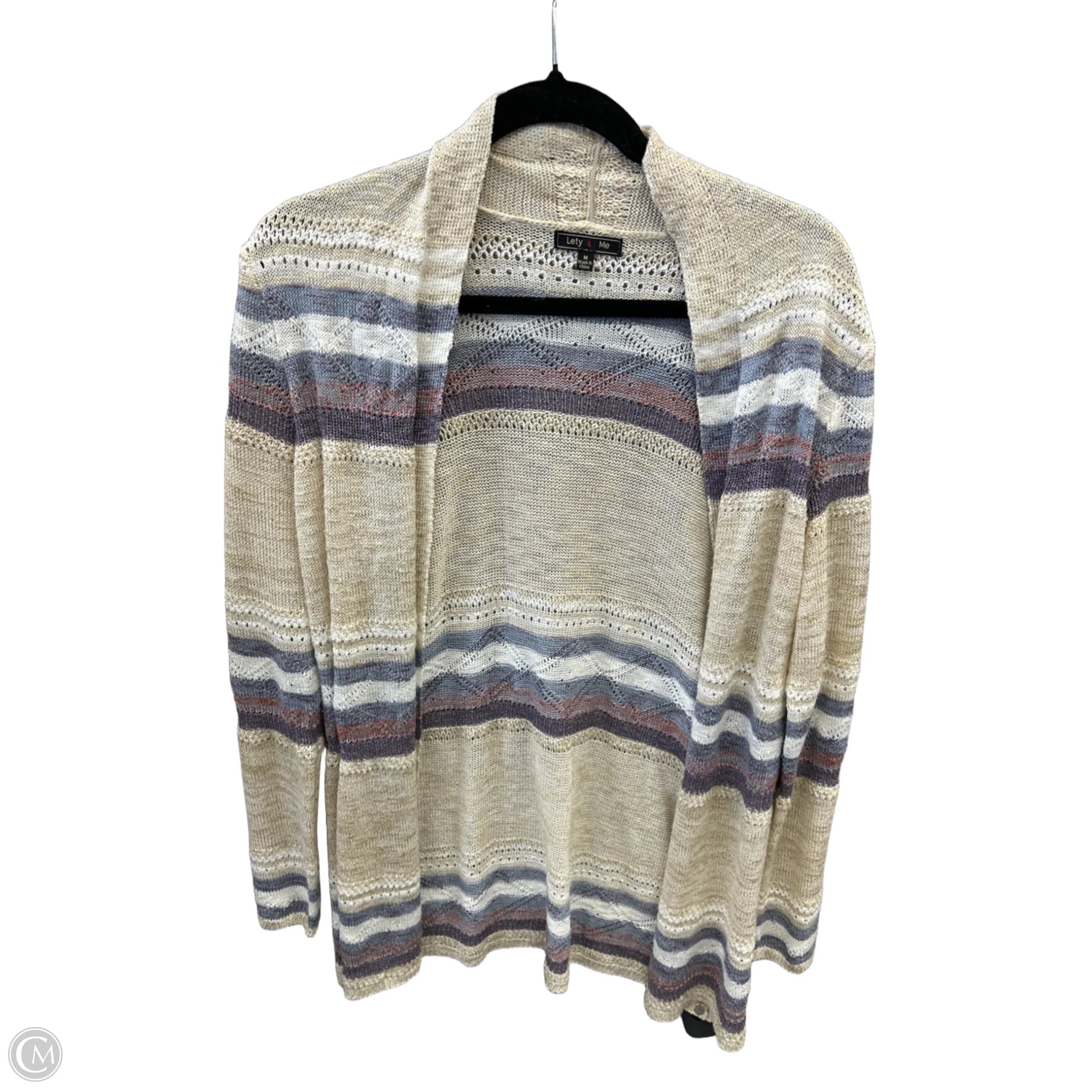 Cardigan By Clothes Mentor In Cream, Size: M Cheap