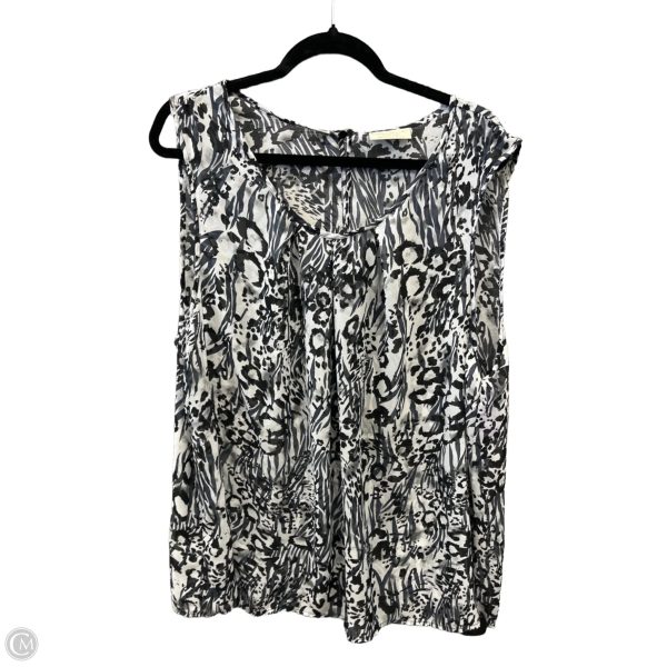Top Sleeveless By Bobbie Brooks In Black & White, Size: 3x For Cheap