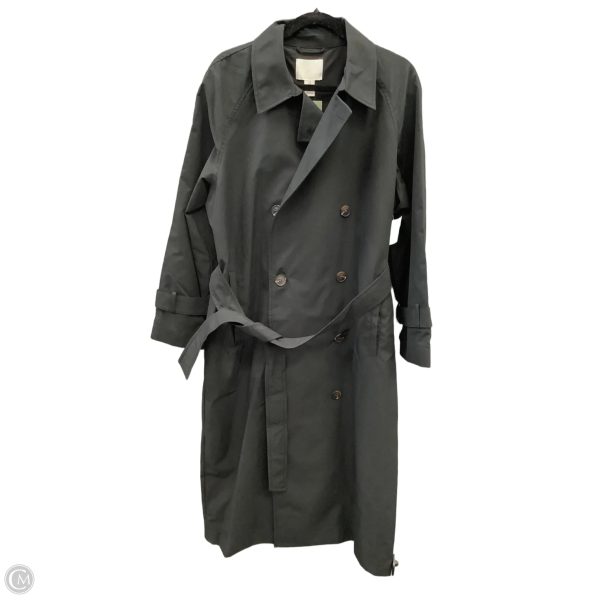 Coat Trench Coat By H&m In Black, Size: M Cheap