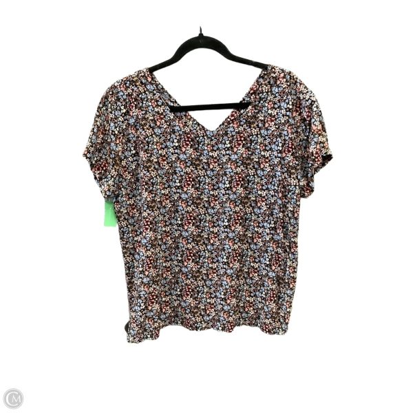 Top Short Sleeve By Clothes Mentor In Floral Print, Size: Xl Online - Image 2