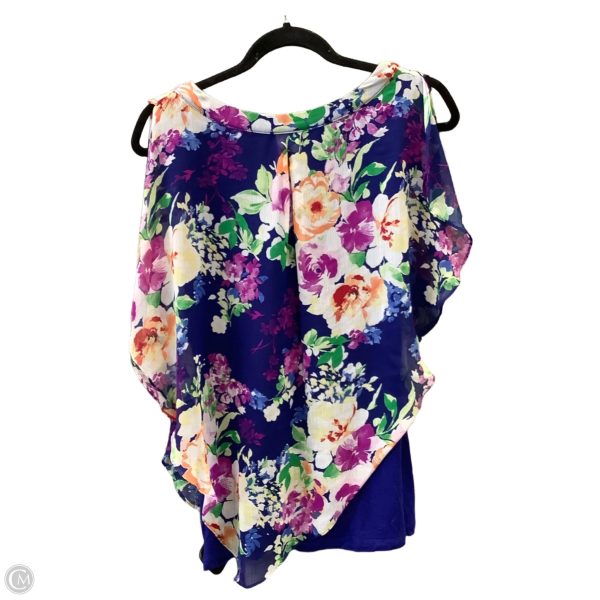 Top Short Sleeve By Apt 9 In Floral Print, Size: M For Discount - Image 2