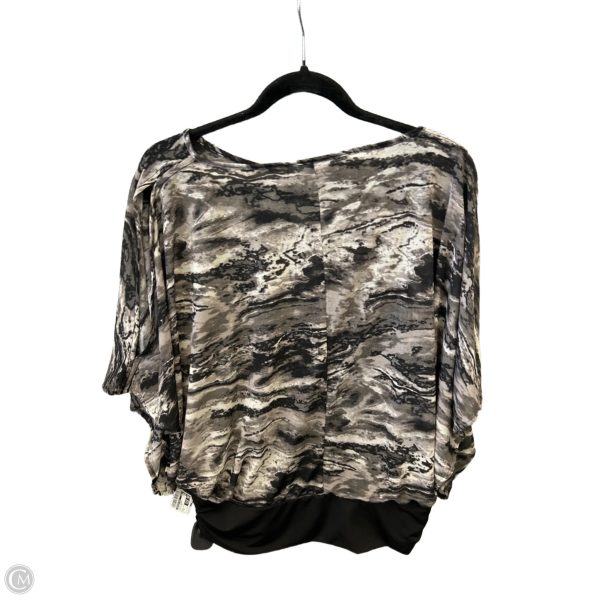 Top 3 4 Sleeve By Jennifer Lopez In Black & Grey, Size: M Online now - Image 2