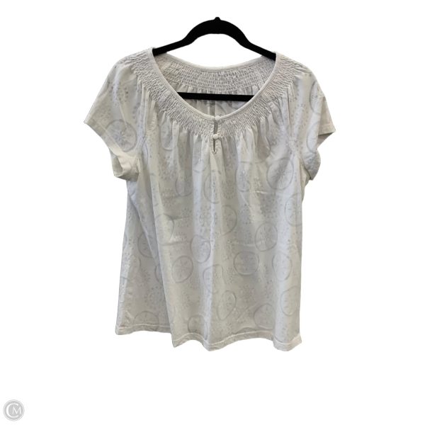 Top Short Sleeve By Falls Creek In White, Size: L Supply