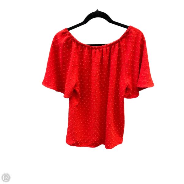 Blouse Short Sleeve By Counterparts In Red, Size: S Cheap - Image 2