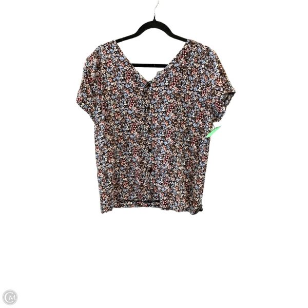 Top Short Sleeve By Clothes Mentor In Floral Print, Size: Xl Online