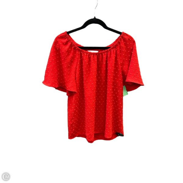Blouse Short Sleeve By Counterparts In Red, Size: S Cheap
