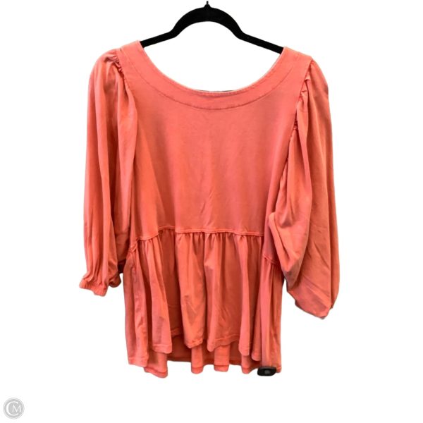 Top Long Sleeve By Falls Creek In Orange, Size: L For Discount