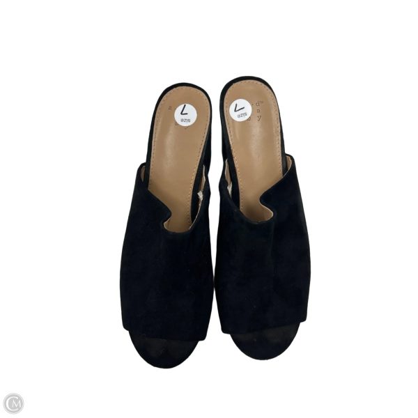 Sandals Heels Block By A New Day In Black, Size: 7 Online Sale - Image 2