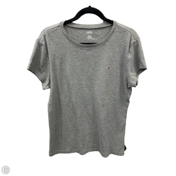 Top Short Sleeve By Tommy Hilfiger In Grey, Size: Xl Cheap