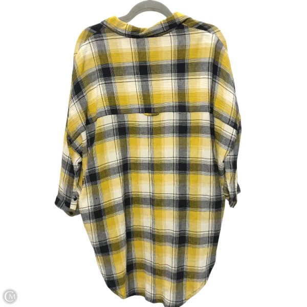 Top 3 4 Sleeve By Maeve In Black & Yellow, Size: S Fashion - Image 2